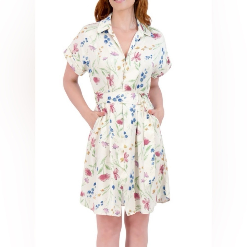 French Connection Satin Shirt Dress